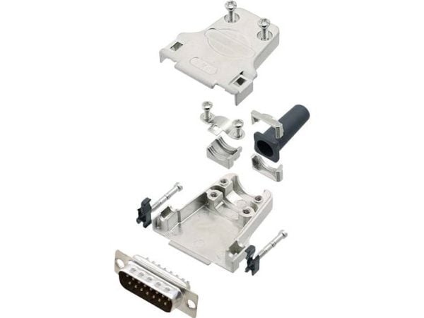encitech DTZF15-DMP-K 6355-0045-02 D-SUB tappiliuska 180° Napaluku: 15 Juotospää 1 sarja
