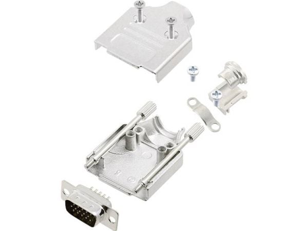 encitech MHDM-09-HDP15-K 6355-0059-01 D-SUB tappiliuska 180° Napaluku: 15 Juotospää 1 sarja
