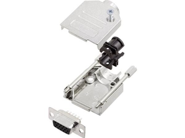 encitech DTZK09-HDS15-K 6355-0012-11 D-SUB bøsningsliste-sett 180° poltall: 15 loddelodd 1 sett