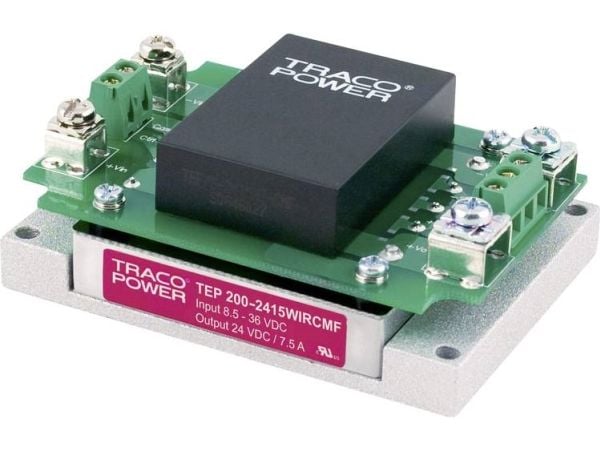 TracoPower TEP 200-2412WIRCMF DC/DC-muunninmoduuli 24 V/DC 12 V/DC 15000 mA 200 W Lähtöjen määrä: 1 x