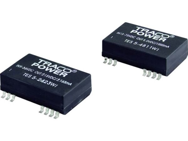 TracoPower TES 5-2410WI DC/DC-muunnin, SMD 24 V/DC 3,3 V/DC 1200 mA 5 W Lähtöjen määrä: 1 x