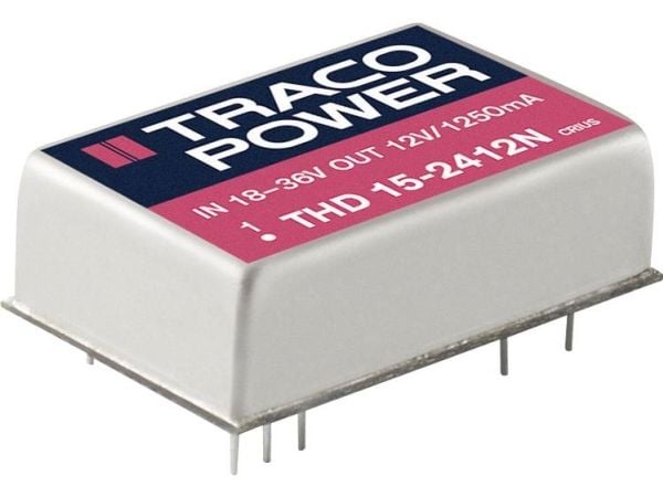Traco Power THD 15-4811N, 20,3 mm, 10,2 mm, 31,8 mm, 14,4 g, 15 W, 36-75 V