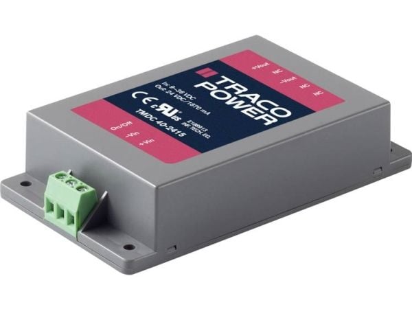 TracoPower TMDC 40-2418 DC/DC-muunninmoduuli 24 V/DC 48 V/DC 835 mA 40 W Lähtöjen määrä: 1 x