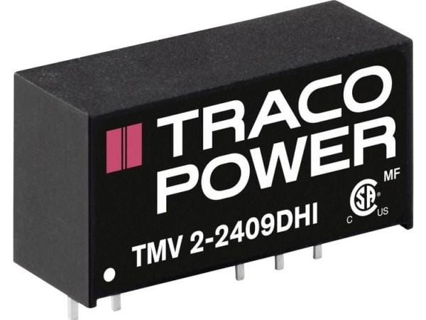 Traco Power TMV 2-2409DHI, 7,1 mm, 10,2 mm, 19,5 mm, 2,4 g, 2 W, 4.5-5.5 V