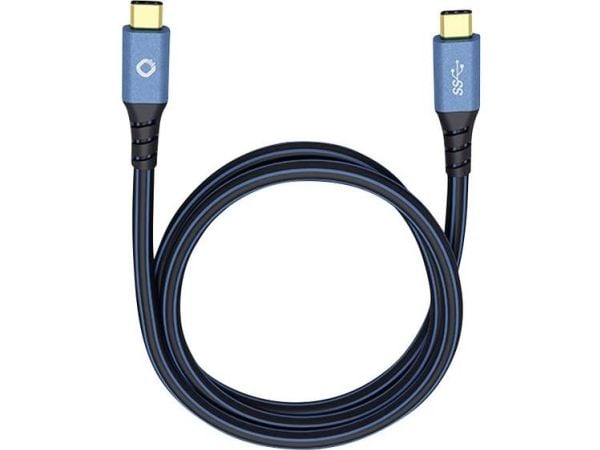 OEHLBACH 9350, 0,5 m, USB C, USB C, USB 3.2 Gen 1 (3.1 Gen 1), Blå