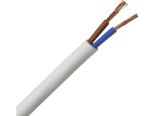 Kopp 151510843 Letkukaapeli H03VV-F 2 x 0,75 mm² Valkoinen 10 m