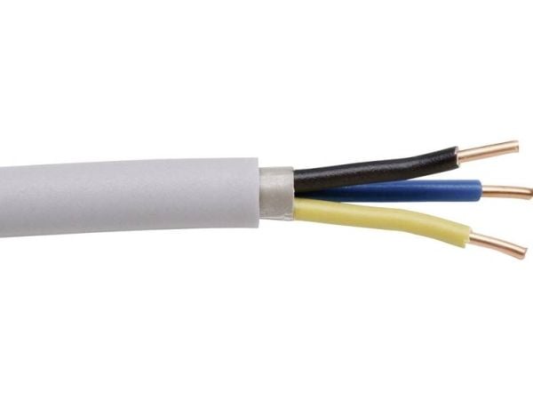 Kopp 153110843 Vaippakaapeli NYM-J 3 G 2,50 mm² Harmaa 10 m 10 m