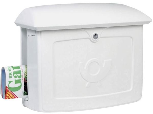 Postbox Burg Wächter MALMÖ 889 W Plast Vit Nyckellås
