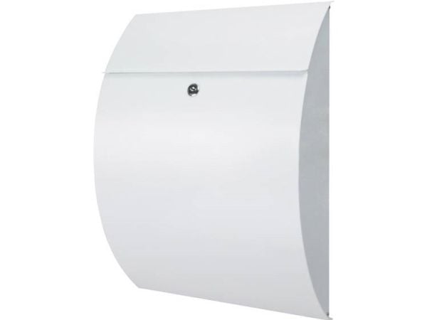 Burg Wächter 38680 postkasse Riviera 835 W - stålplate - hvit - nøkkellås