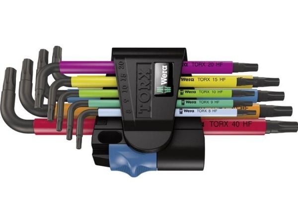 Wera 967/9 TX - L-nøkkelsett - 9 deler - inn holder