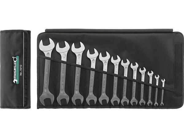 STAHLWILLE 96400307 10/10 Kit chiavi a forchetta doppie 10 parti DIN 3110, DIN ISO 10102