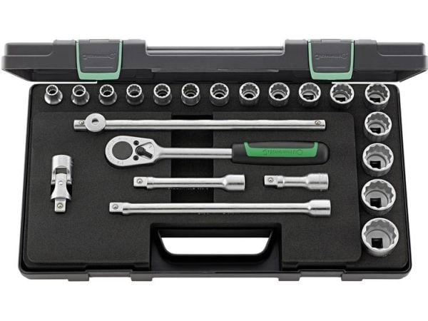 Stahlwille 50/16/6 KN 96031447 1/2-tuumainen (12,5 mm) hylsysarja, 22-osainen