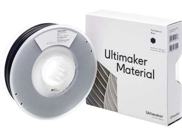 UltiMaker PLA M0751 Black 750 211399 PLA-filament 2,85 mm 750 g sort (1 stk)