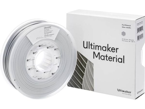 UltiMaker PLA - M0751 Silver Metallic 750 - 211399 PLA-filament 2,85 mm 750 g sølv (metallic), 1 stk
