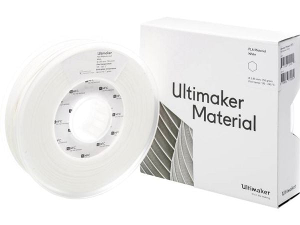 UltiMaker PLA - M0751 White 750 - 211399 PLA-filament 2,85 mm 750 g hvit (1 stk)
