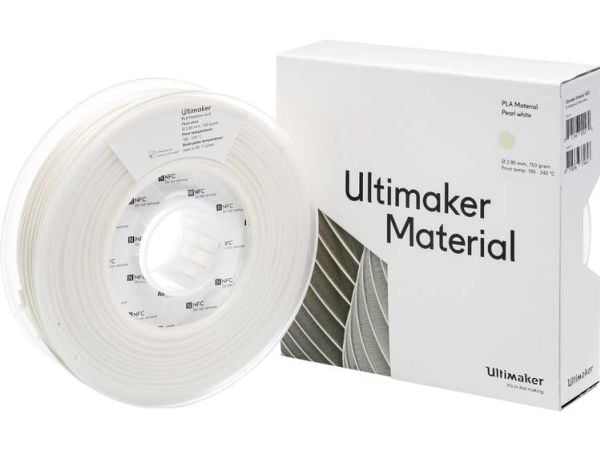 UltiMaker PLA - M0751 Pearl White 750 - 211399 PLA-filament 2,85 mm 750 g Pearl White (1 stk.)