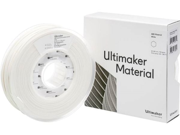 UltiMaker ABS - M2560 White 750 - 206127 ABS-filament 2,85 mm 750 g hvit 1 stk