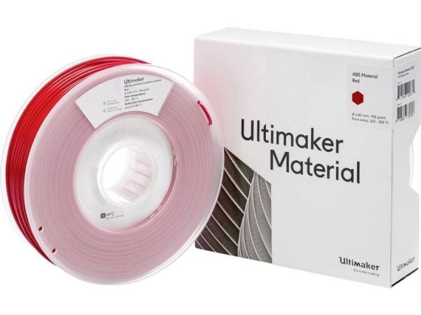 UltiMaker ABS - M2560 Red 750 - 206127 ABS-filament 2,85 mm 750 g rød 1 stk