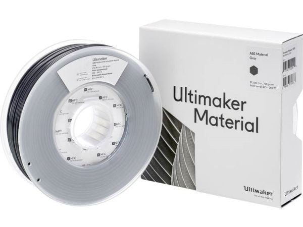 UltiMaker ABS - M2560 Gray 750 - 206127 ABS-plast filament 2,85 mm 750 g grå, 1 stk