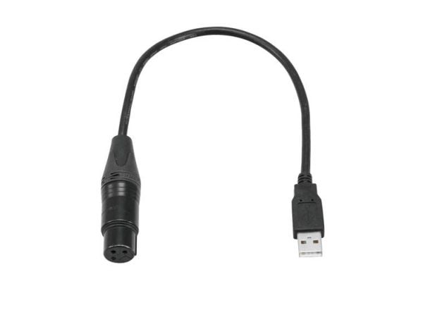 Eurolite 51860118, XLR, Hunkjønn, USB, Hankjønn, 0,4 m, Svart