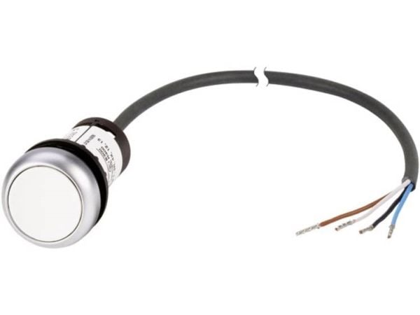 Eaton 185673 C22-D-W-K10-P62 Painonappi litteä valkoinen 1 kpl