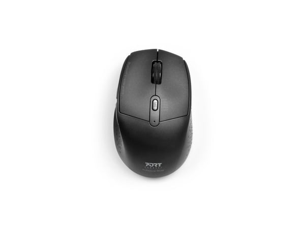 PORT Connect Professional - Mus - 5 knapper - kablet - 2.4 GHz, Bluetooth - USB / USB-C trådløse mottakere