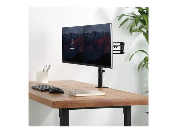 Startech Desk Mount Dual Monitor Arm, Desk Clamp VESA Compatible Monitor Mount for up to 32 inch Displays, Ergonomic Articulating Monitor Arm, Heig...