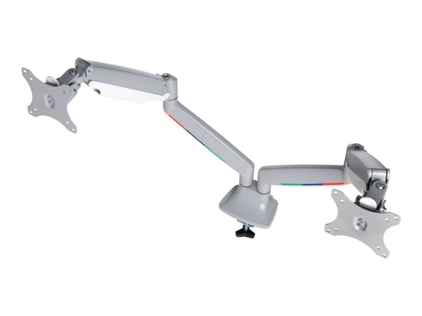 Kensington SmartFit One-Touch Dual Monitor Arm - Monteringssett - justerbar arm - for 2 skjermer - metall - sølvgrå - skjermstørrelse: 13"-32" - C-...