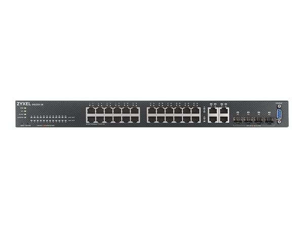 Zyxel GS2220-28 - Switch - Styrt - 24 x 10/100/1000 + 4 x kombo-Gigabit SFP - rackmonterbar