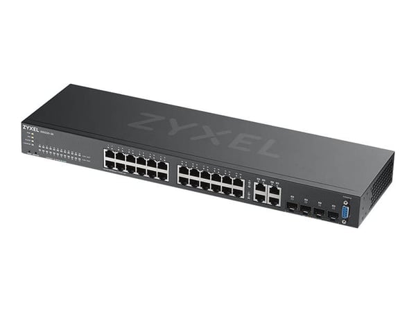 Zyxel GS2220-28 - Kytkin - Hallittu - 24 x 10/100/1000 + 4 x combo Gigabit SFP - Telineasennettava