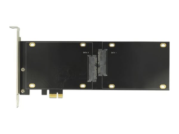 Delock PCI Express x1 Card for 2 x SATA HDD / SSD - Diskkontroller - 2 Kanal - SATA 6Gb/s - PCIe 2.0 x1