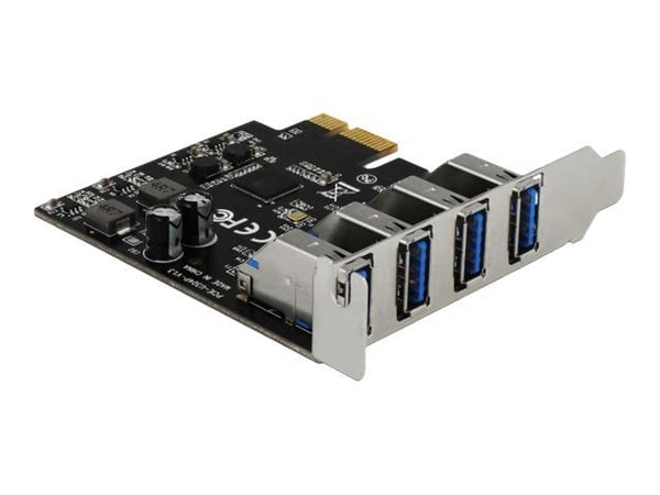 DeLock - USB-adapter - PCIe 2.0 lavprofil - USB 3.0 x 4