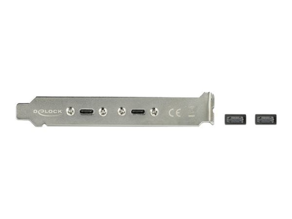 Delock Slot bracket - USB-panel - 20-stifts USB 3.1-header (hann) til USB-C (hunn) - 20 V - 3 A - 50 cm - svart