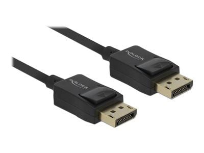 Delock koaksial - Videokabel - DisplayPort (M) til DisplayPort (M) - DisplayPort 1,4 - 5 m - 8K-støtte - Svart