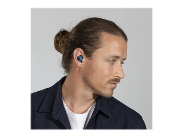 JLab Audio Go Air - True wireless-hodetelefoner med mikrofon - i øret - Bluetooth - svart, marineblå