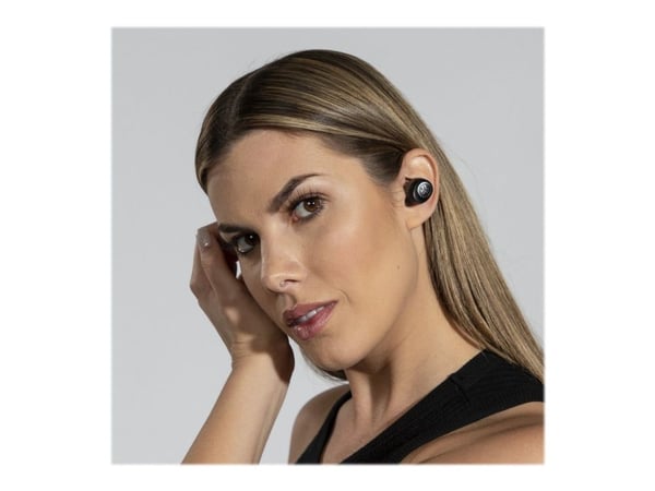 JLab Audio Go Air - True wireless-hodetelefoner med mikrofon - i øret - Bluetooth - svart