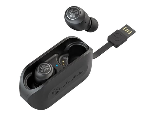 JLab Audio Go Air - True wireless-hodetelefoner med mikrofon - i øret - Bluetooth - svart