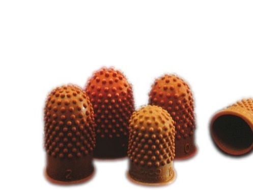 Rexel Size 00 - Fingerborg - gummi - mörkorange (paket om 10)