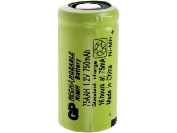 GP GPIND75AAHB Spesialbatterier 2/3 AA Flat-Top NiMH 1,2 V 750 mAh
