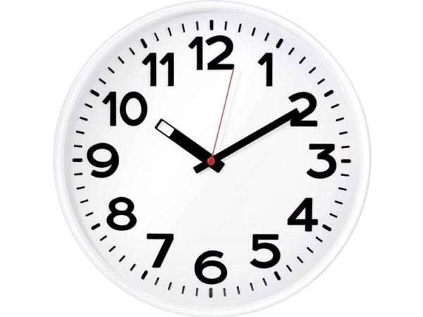 EUROTIME 82321 kvartsi-seinäkello valkoinen