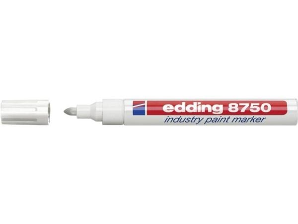 edding 8750 industry paint - Markering - permanent - vit - pigmentbläck - 2-4 mm