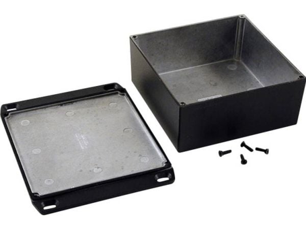 Hammond Electronics 1590WKKFLBK universal-kabinet 125 x 125 x 57 aluminium svart (1 stk.)