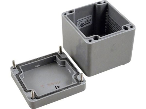 Hammond Electronics 1590ZGRP084 universal-kabinett 80.5 x 75.5 x 75 polyester grå, 1 stk Hammond Electronics 1590ZGRP084 universal-kabinett 80.5 x 75.5 x 75 polyester grå, 1 stk