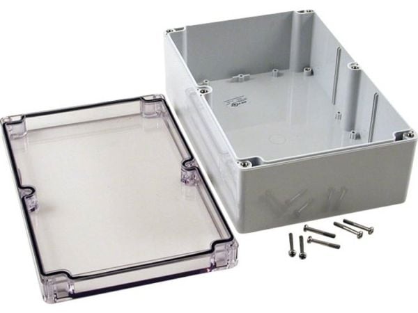 Hammond Electronics 1554VA2GYCL Universalskap 240 x 160 x 90 Polykarbonat grå, klar 1 stk