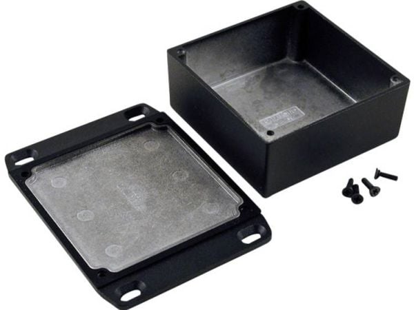 Hammond Electronics 1590WYFLBK universal-kabinett 92 x 92 x 42 aluminium sort 1 stk