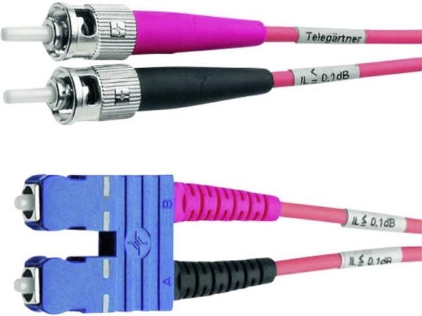 Telegärtner fiberoptisk tilkoblingskabel [1x ST-kontakt - 1x SC-kontakt] 50/125µ Multimode OM4 3 m Telegärtner (L00892A0072)