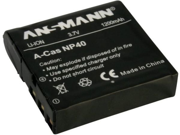 ANSMANN A-Cas NP 40 - Batteri - Li-Ion - 1200 mAh - för Casio YC-430; EXILIM ZOOM EX-Z30, Z300, Z400, Z450; High Speed EXILIM EX-FC100, FC150