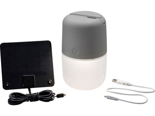 Konstsmide 7805-302, Grå, gårdsplass, inngangsparti, hage, terrasse, veranda, 1 W, LED, Solar, 195 mm