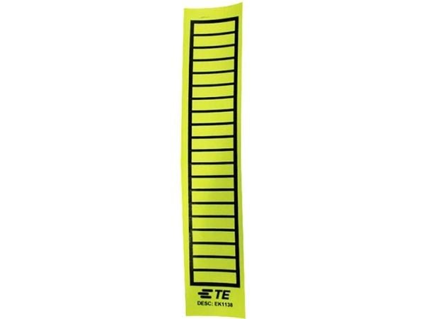 TE Connectivity 6-1768019-9 EK1138 Kaapelitarra EK 38 x 11 mm Värimerkintäkenttä: keltainen Tarrojen määrä: 20 kpl