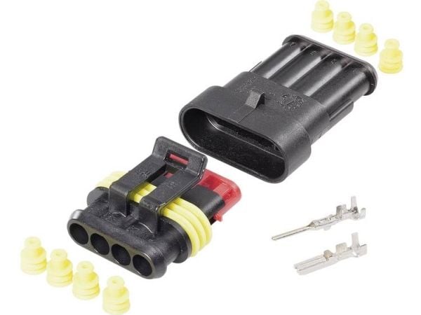 TE Connectivity Superseal-sarja AMP-Superseal 1,5 mm Sarja Napojen kokonaismäärä 4 Ristikoko: 6 mm 4016139188287 1 sarja